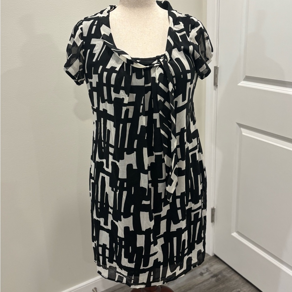Barn Black and White Midi Dress